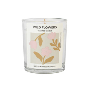 Candles Lanterns: Broste small scented soy candle wild flowers