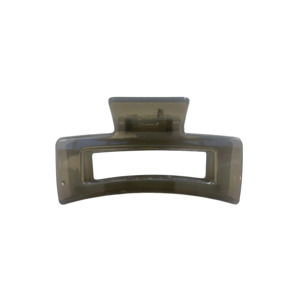 Rectangle claw clip 8.5cm transparent grey