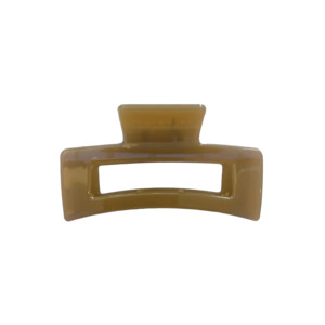 Rectangle claw clip 8.5cm transparent caramel