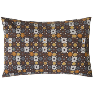 Lisbon cotton pillowcase pair blue black