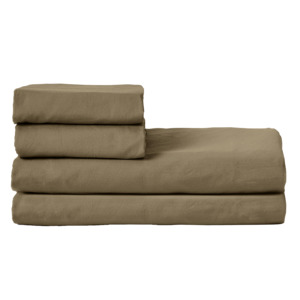 Classic organic cotton fitted sheet olive