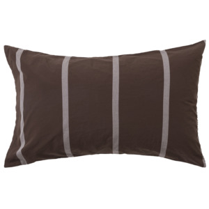 Duo pillowcase pair rye with pansy stripe