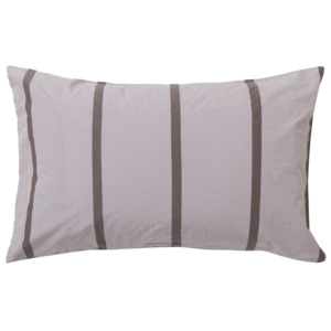 Bedroom: Duo pillowcase pair pansy with rye stripe