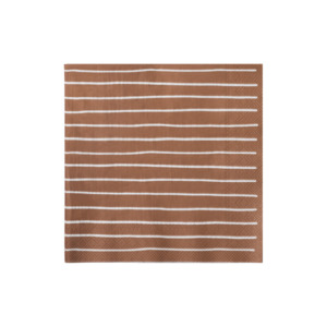 Stripe cocktail paper napkins brick (20)