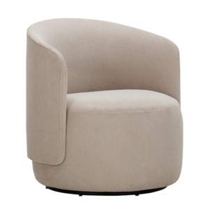 Furniture: The Estelle velvet swivel chair taupe