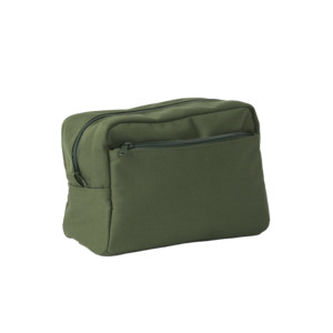 Canvas wash bag green large