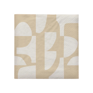 Dining: Broste lara paper napkins beige set of 20