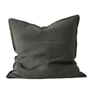Cushions: Como linen cushion cover khaki 50cm