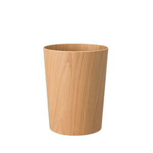Bathroom Body: Oku oak veneer bin 19cm natural