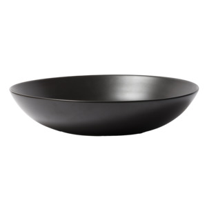 Dining: Stoneware serving bowl 35cm black