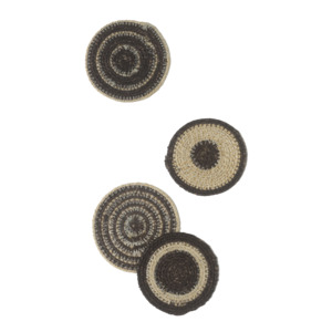 Agora woven coasters set of 4 rye