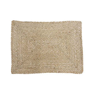 Dining: Handwoven jute placemat rectangle natural 41cm