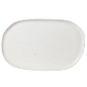 Earth stoneware oblong platter 48cm