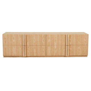 Globewest Kin 4-door entertainment unit 180cm natural ash