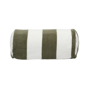 Outdoors: SunnyLife inflatable beach pillow olive stripe