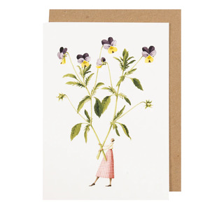 Stationery: Laura Stoddart spring flowers viola illustration card