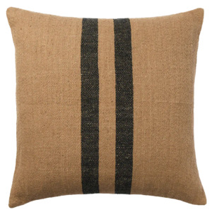 Living: Broste Sigrid striped cushion cover 50cm brown kelp