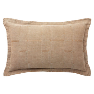 Palermo French linen cushion cover 65 x 40cm caramel