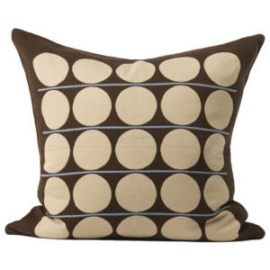 Living: Abacus cushion cover chocolate wheat