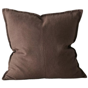 Como linen cushion cover 50cm cocoa