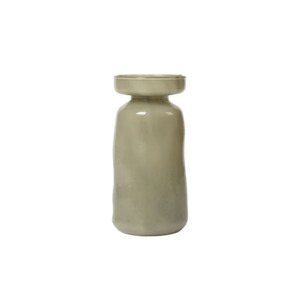 New Collection: Broste solai mouth-blown vase 19cm pistachio