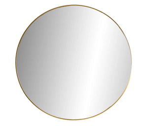 Round mirror brass 90cm