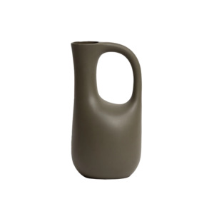 Vases Planters: Archie ceramic jug olive 25cm