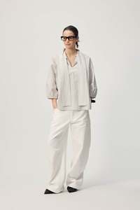 All 1: Sion Blouse  AW26 Pale Grey Stripe
