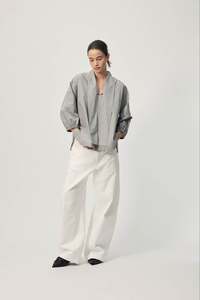 All 1: Sion Blouse  AW26 Grey Mini Check