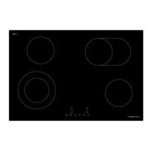 Products: Parmco 77cm Black 4 Zone Touch Ceramic Cooktop
