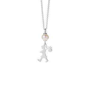 Karen Walker Jewellery: Karen Walker The Girl & The Pearl Necklace Silver