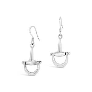 Equestrian Themed Jewellery: Half Snaffle Drop Earrings