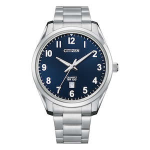 Citizen Quartz: Citizen Gents Steel Blue Dial Watch
