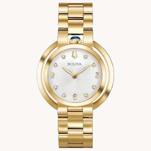 Bulova: Bulova Ladies Gold Watch with Diamonds