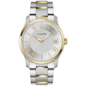 Mens Watches: Bulova Gents Two Tone Steel Watch