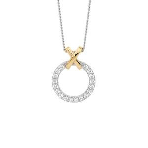 Ellani Collections: Ellani 13mm Gold XO Pendant