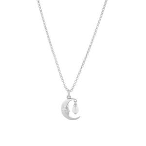 Karen Walker Jewellery: Karen Walker Silver Moon & Pearl Necklace