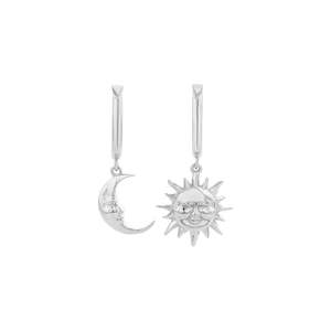 Karen Walker Jewellery: Karen Walker Silver Sun & Moon Drop Earrings