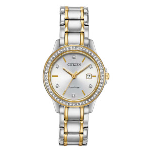 Citizen Eco Drive Watches: Citizen Eco-Drive Two Tone with Crystals