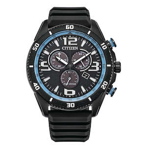 Citizen Eco-Drive Gents Black & Blue Chronograph
