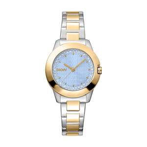 Ladies Watches: DKNY Midi Two Tone Blue Dial Watch
