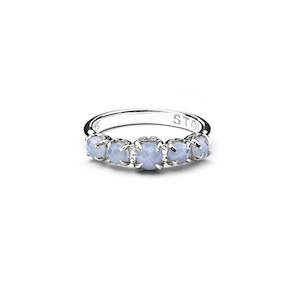 Stolen Girlfriends Club: Stolen Girlfriend's Club Blue Lace Agate Halo Ring