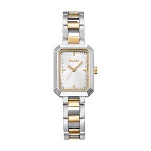 DKNY Midi Two Tone Rectangle Watch