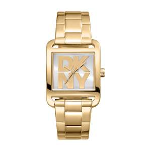 Dkny Watches: DKNY Maxi Square Gold with DKNY Logo Dial