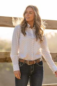Shirts: Pure Western Womens Clara LS Shirt