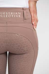 Equestrian Collective Honeycomb Technical Tights - Dusty Rose