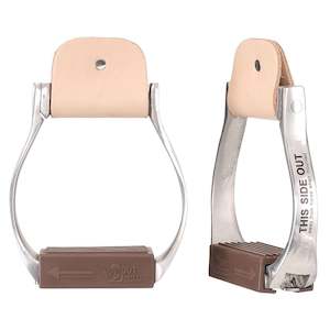 Stirrup Irons Leathers: Tough1 Youth EZ Out Safety Stirrup