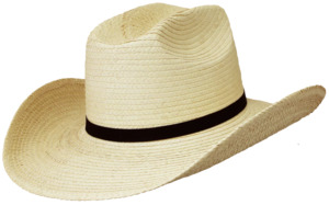 Sunbody Hat - Kids Cattleman Palm Leaf Hat - Natural