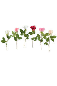 Artificial Flowers Foliage: Silk Rose Bud - Box 48 + 144