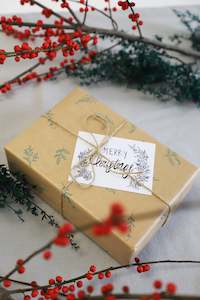 Wrapping Paper: Inkberry Calligraphy x Griff Greenery Print Wrapping Paper 25m (unit 1 + 10)